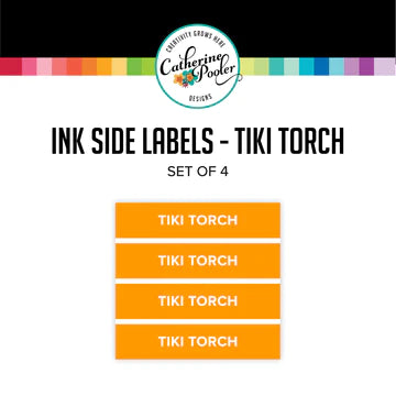 Étiquettes latérales de la torche Tiki