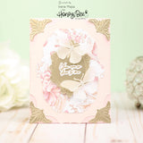 Zelia's English Garden 5x7 Red Rubber Background Stamp