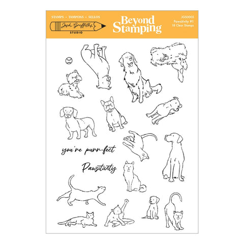 Beyond Stamping Pawsitivity #1 Clear Stamp Set by Josh Griffiths Studio