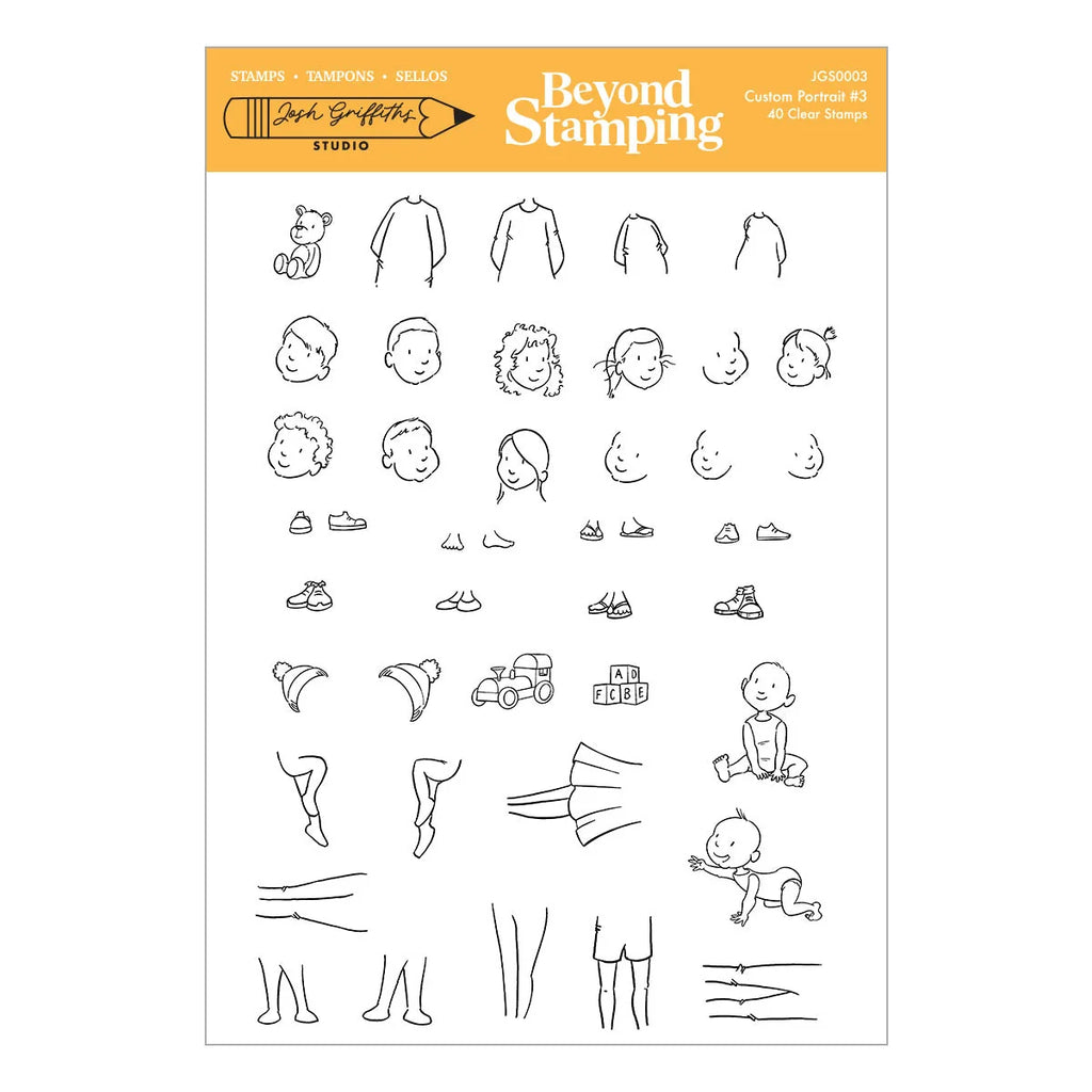 Beyond Stamping Custom Portrait #3 Clear Stamp Set by Josh Griffiths Studio