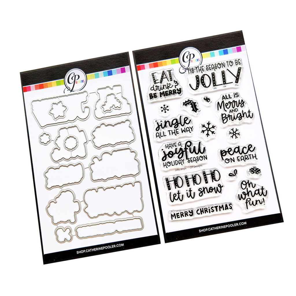 Jolly Jingle Sentiments Stamp and Die Bundle