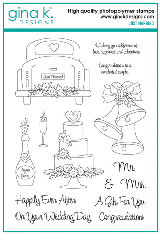 Just Married  Stamps