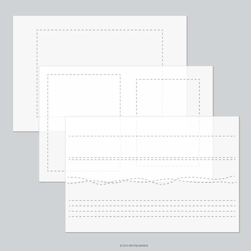 Kristina's Finishing Touches Stencil Pack (3 qty; 6 x 9)
