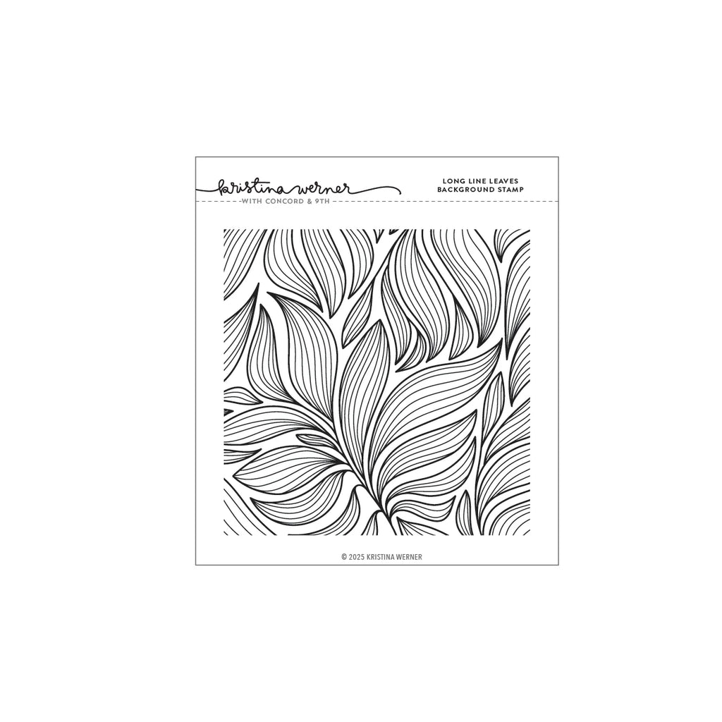 Long Line Leaves Background Stamp (6 x 6)