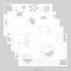 Blissful Blooms Stencil Pack (5 qty; 6 x 9)