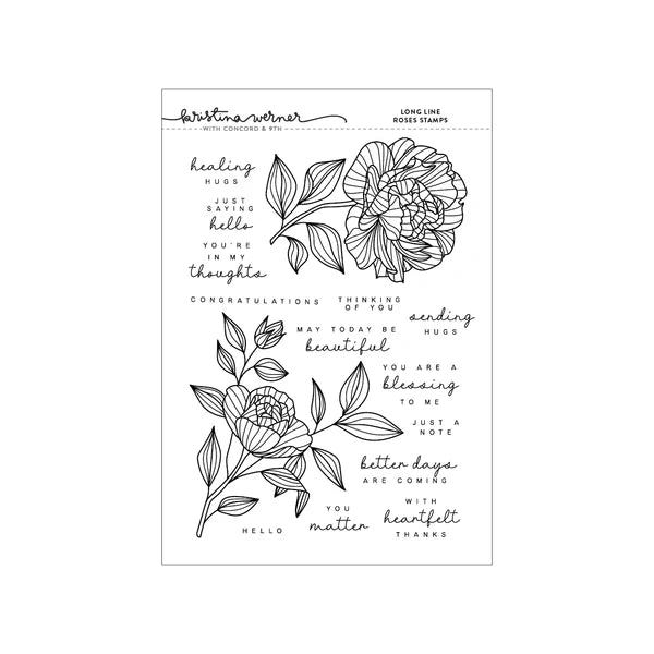 Long Line Roses Stamp Set (6 x 8)