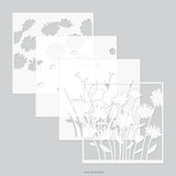 Daisy Bouquet Stencil Pack (4 qty; 6 x 6)