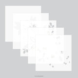 Winter Greenery Background Stencil Pack (5 qty; 6 x 6)