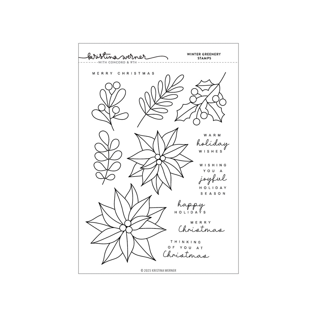 Winter Greenery Stamp Set (6 x 8)