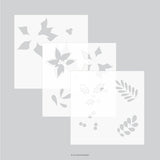 Winter Greenery Stencil Pack (3 qty; 6 x 6)