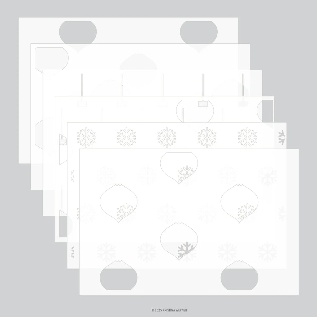 Ornaments Stencil Pack (6 qty; 6 x 9)