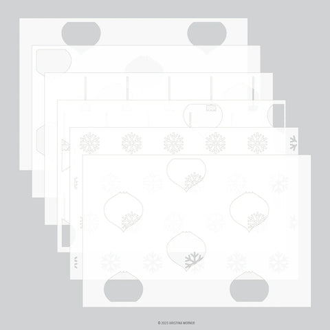 Ornaments Stencil Pack (6 qty; 6 x 9)