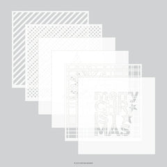 Simple Christmas Stencil Pack (6 qty; 6 x 6)