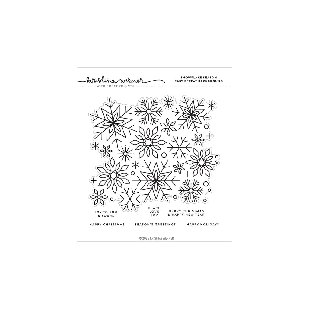 Snowflake Season Easy Repeat Background Stamp (6 x 6)
