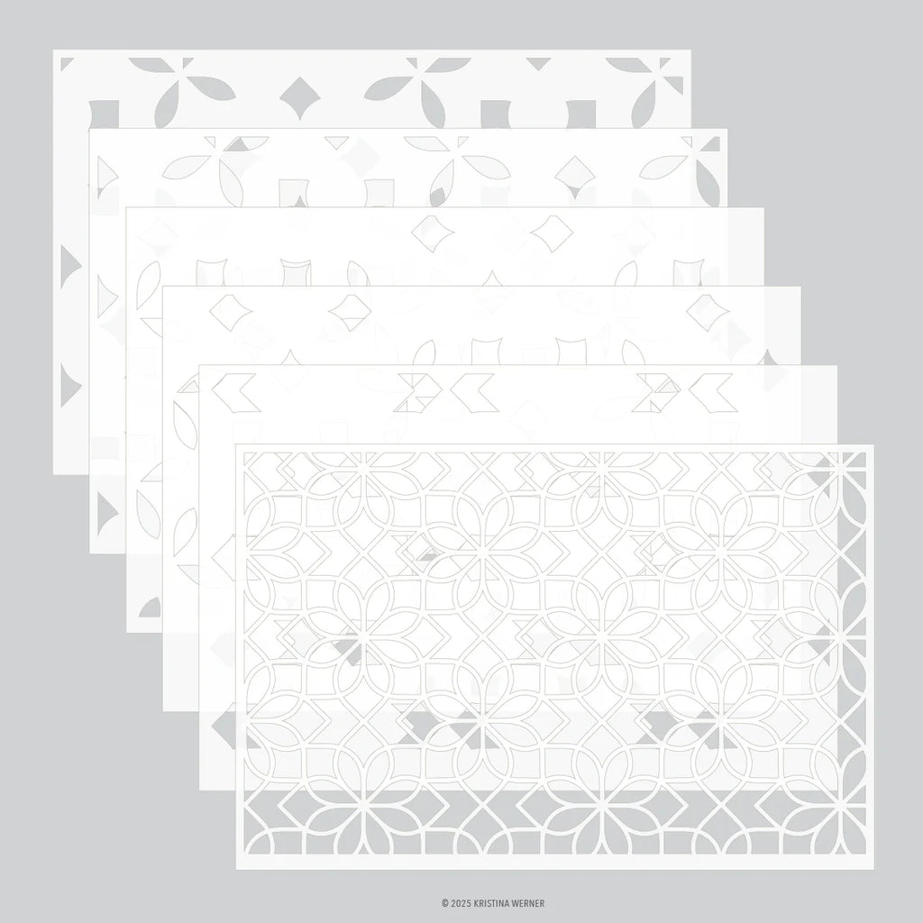 Cara Medallion Stencil Pack (6 qty; 6 x 9)