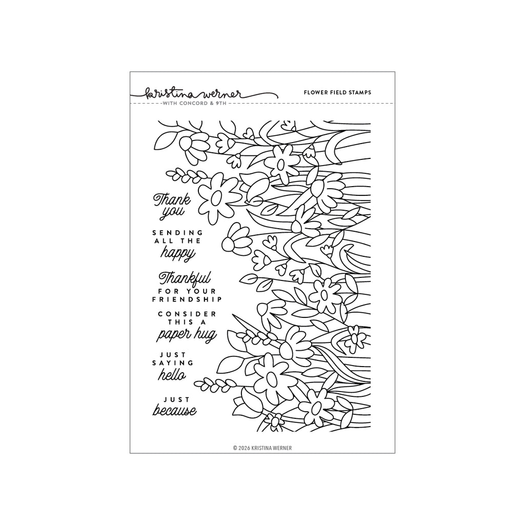 Flower Field Stamp Set (6 x 8)