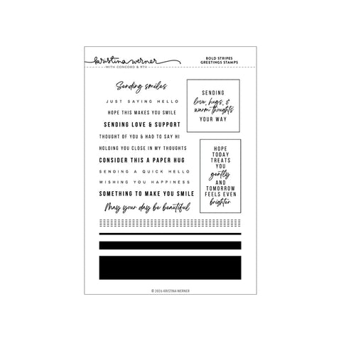 Bold Stripes Greetings Stamps (6 x 8)