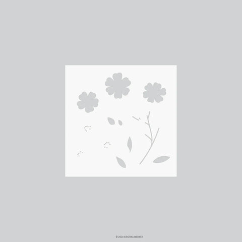 Spring Stem Stencil (1 qty; 6 x 6)