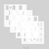 Easy Repeat Tiles Stencil Pack* (4 qty; 6 x 6)