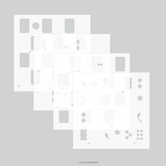 Easy Repeat Tiles Stencil Pack* (4 qty; 6 x 6)