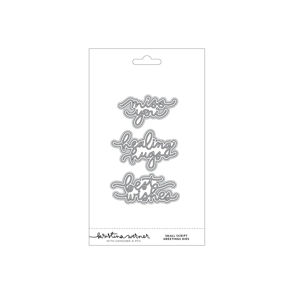 Small Script Greetings Dies