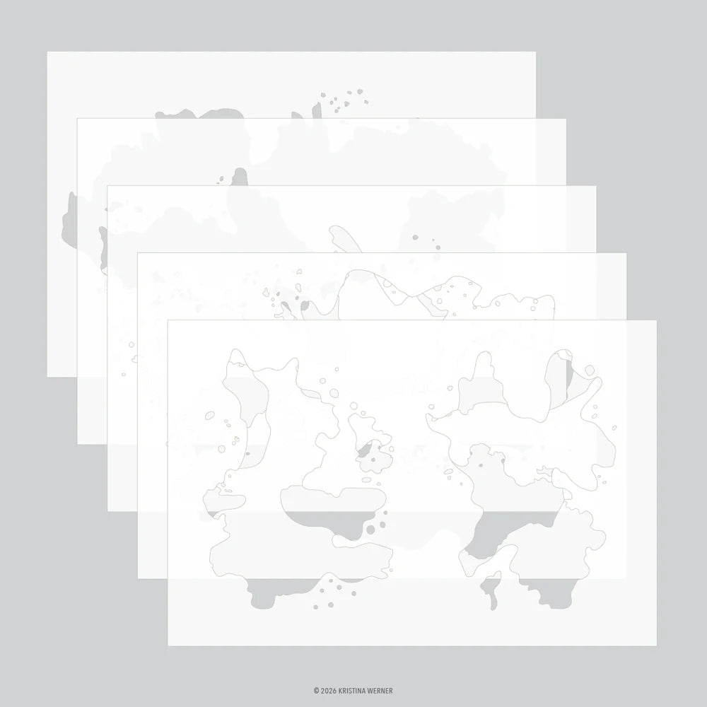 Splash Stencil Pack (4 qty; 6 x 9)