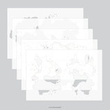 Splash Stencil Pack (4 qty; 6 x 9)