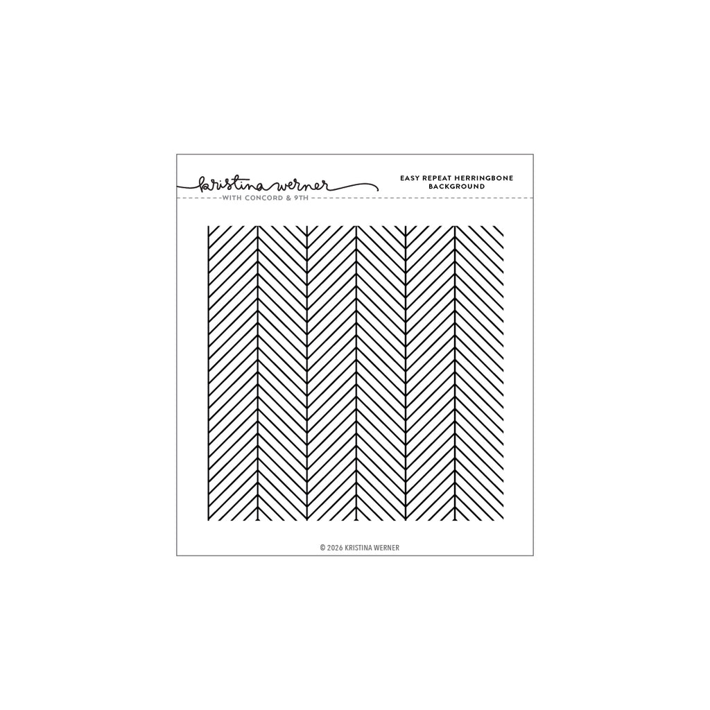 Easy Repeat Herringbone Background Stamp (6 x 6)