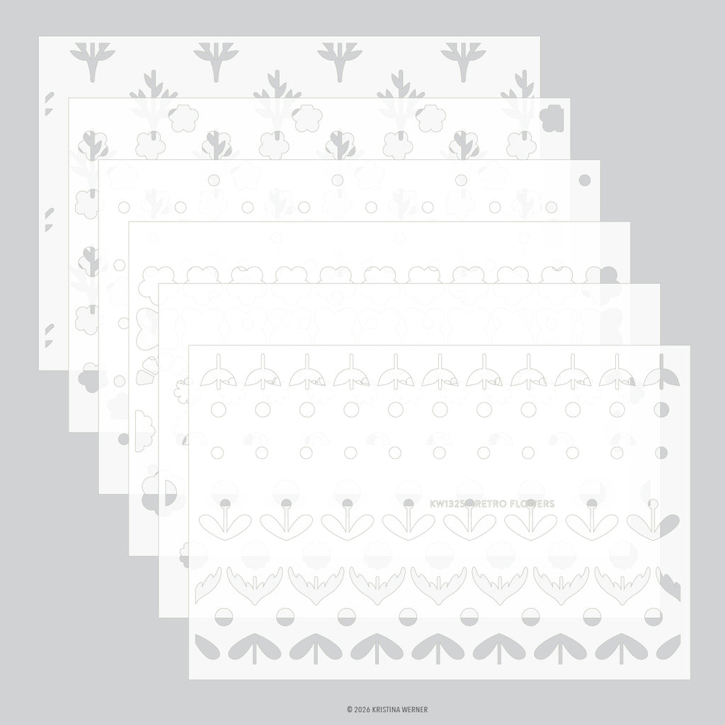 Petal Pop Stencil Pack (6 qty; 6 x 9)