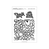 Retro Flowers Stamp Set (6 x 8)