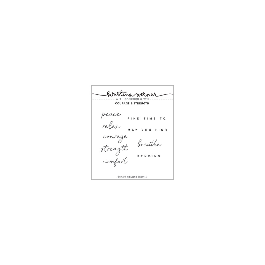 Courage and Strength Stamp Set (3 x 3)