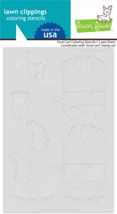 Treat Cart Coloring Stencils