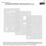 Backyard Bird Feeder Coloring Stencils