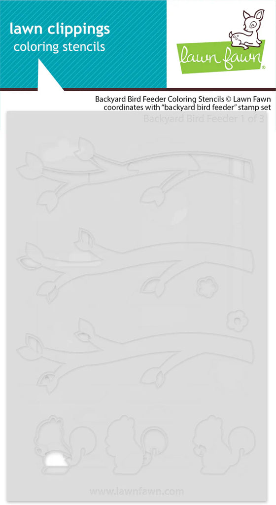 Backyard Bird Feeder Coloring Stencils