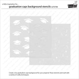 Graduation Caps Background Stencils