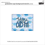Graduation Caps Background Stencils