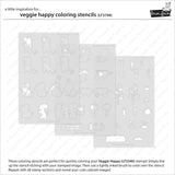 Veggie Happy Coloring Stencils