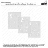 Sweet Christmas Mice Coloring Stencils