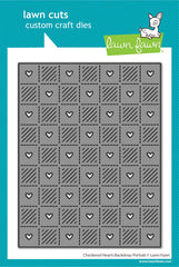 Checkered Hearts Backdrop: Portrait