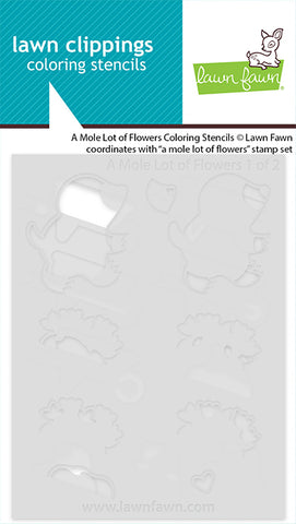 A Mole Lot Of Flowers Coloring Stencils