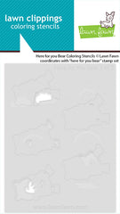 Here For You Bear Coloring Stencils