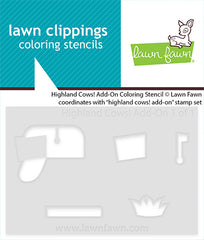 Highland Cows! Add-On Coloring Stencil