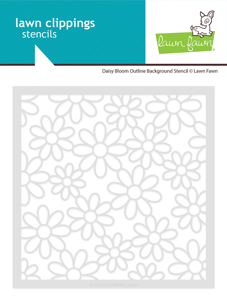Daisy Bloom Outline Background Stencil