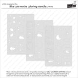 I Like Cute Moths Coloring Stencils