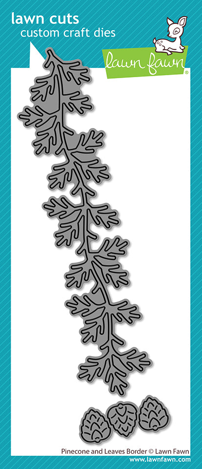 Pinecone And Leaves Border
