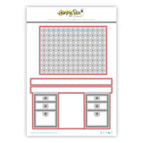 Lovely Layers Pegboard & Desk Honey Cuts