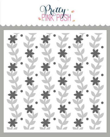 Layered Blooming Vines Stencils (2 Lyr)