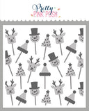 Layered Christmas Cake Pops Stencil (3Lyr)