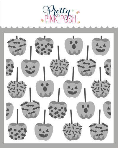 Layered Halloween Candy Apples Stencil (3 Lyr)