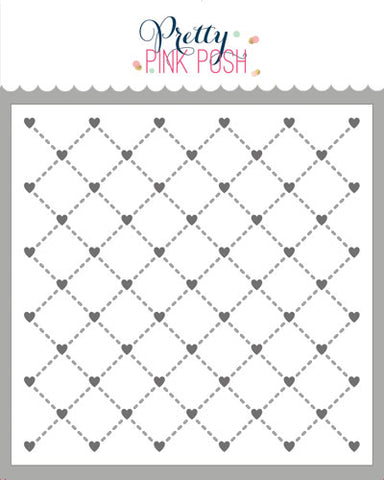 Layered Heart Lattice Stencil (2Lyr)